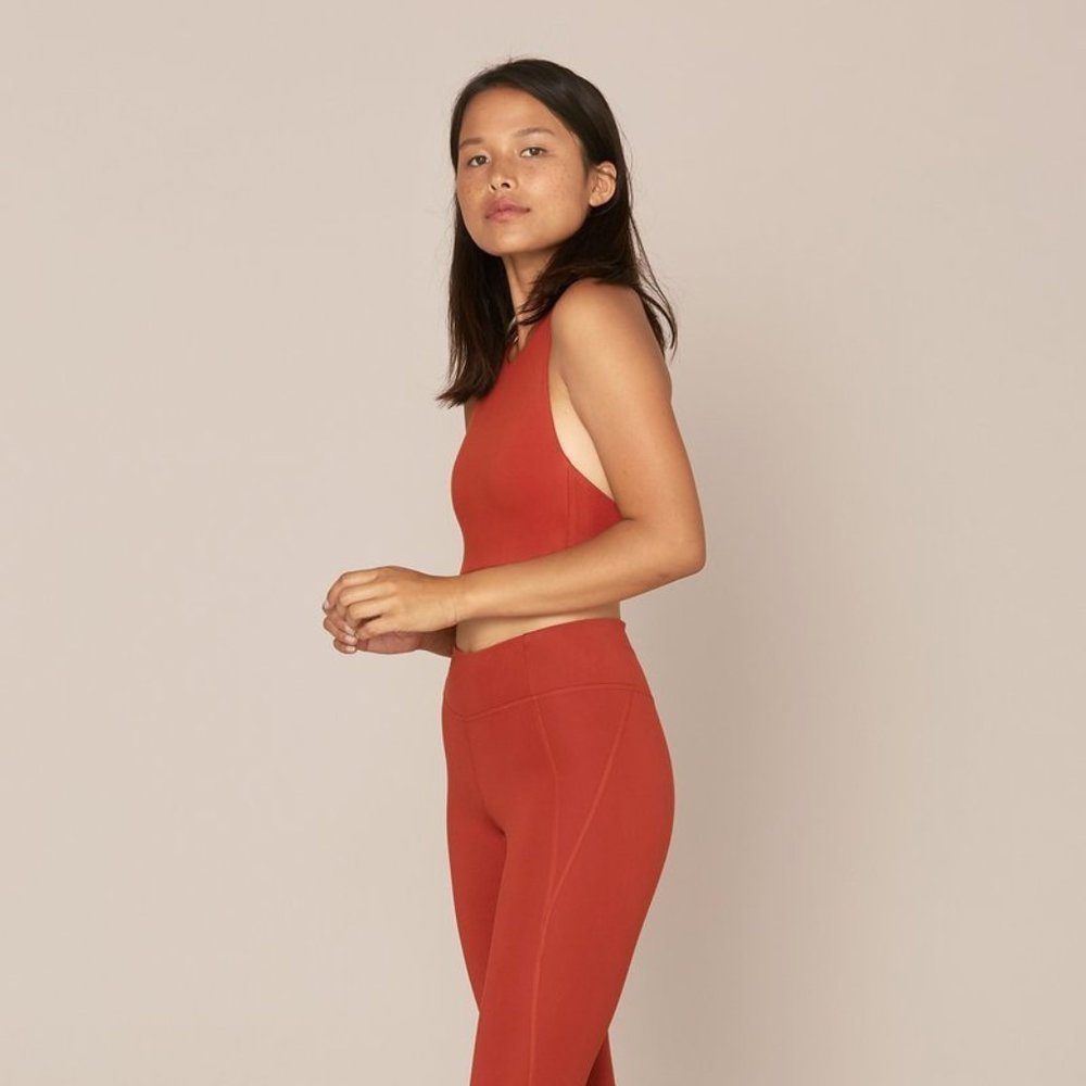 XS Red Ochre High-Rise 7/8 Length Legging